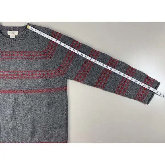 J Crew Mens Handknit Lambswool Sweater XL Apres Ski Retro 80s Grandpa Preppy - Picture 5 of 8